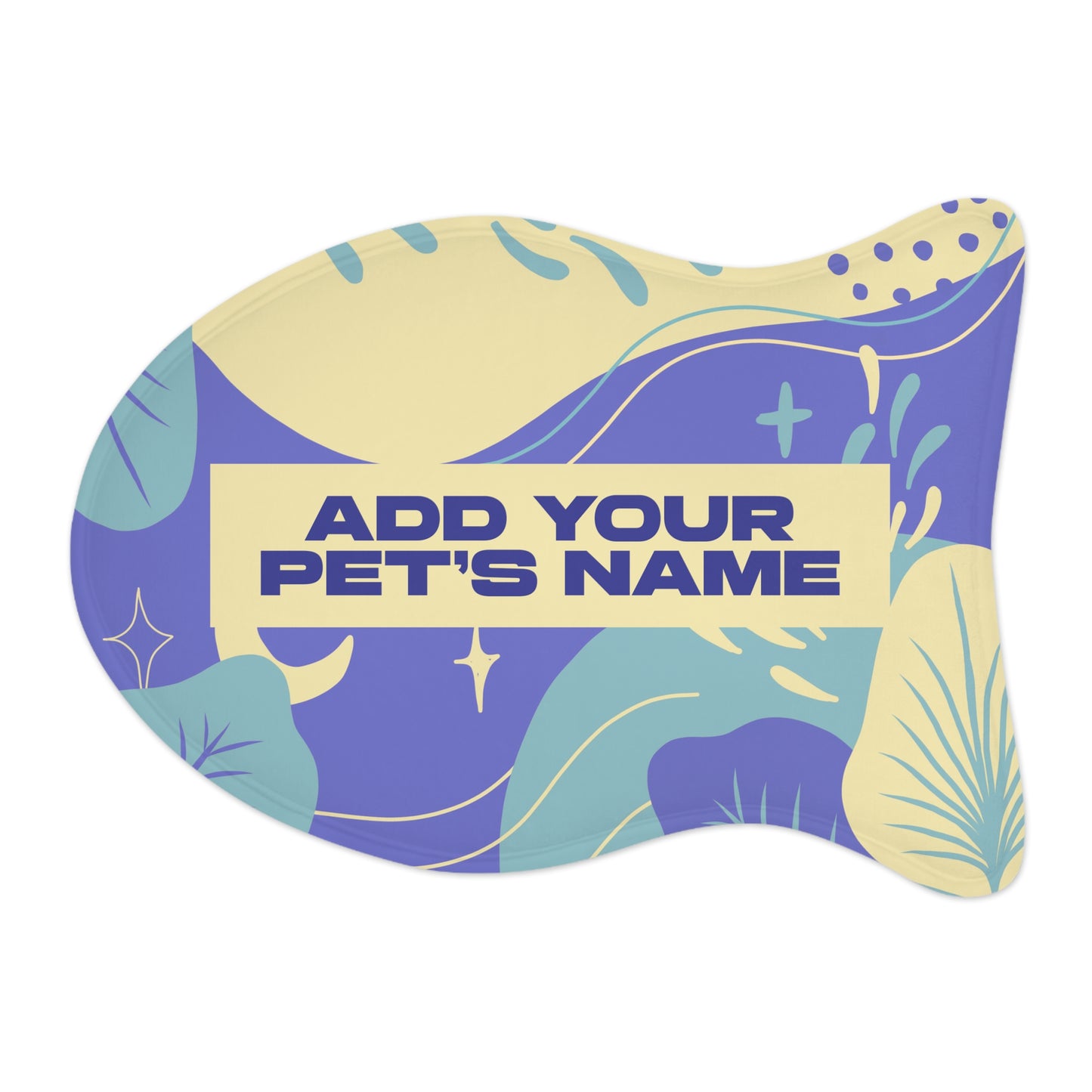 Fish Shape Personalized Feeding Mat (19"x14")