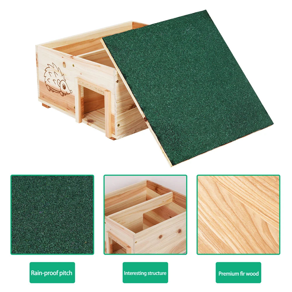 Wooden Hedgehog House – Small Animal Shelter