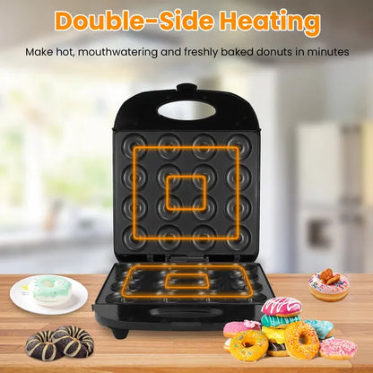 Mini Donut Maker – 16-Hole Non-Stick Machine