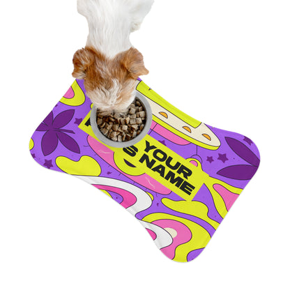 Bone Shape Personalized Feeding Mat (19"x14")