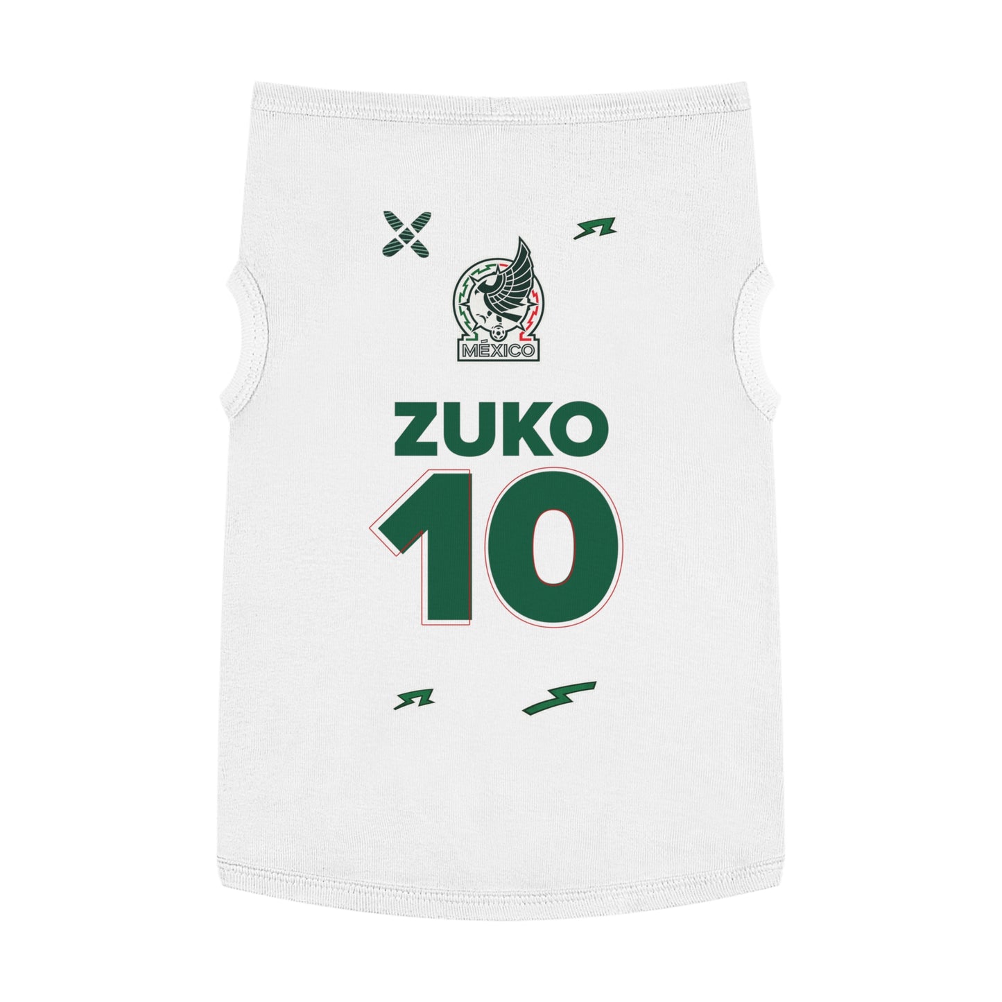 Zuko's Personalized Mexico World Cup Dog Jersey