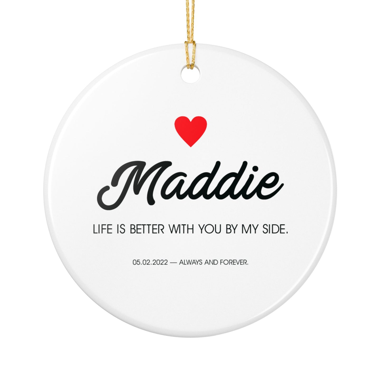 Custom Pet Photo Ornament | Double-Sided Personalized