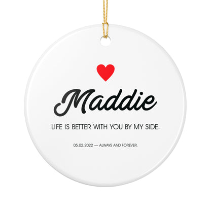 Custom Pet Photo Ornament | Double-Sided Personalized