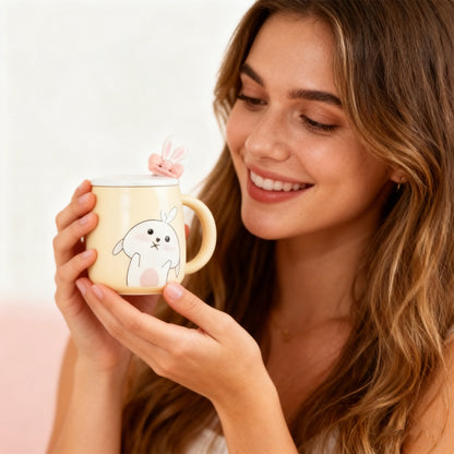 Rabbit Bow Ceramic Mug