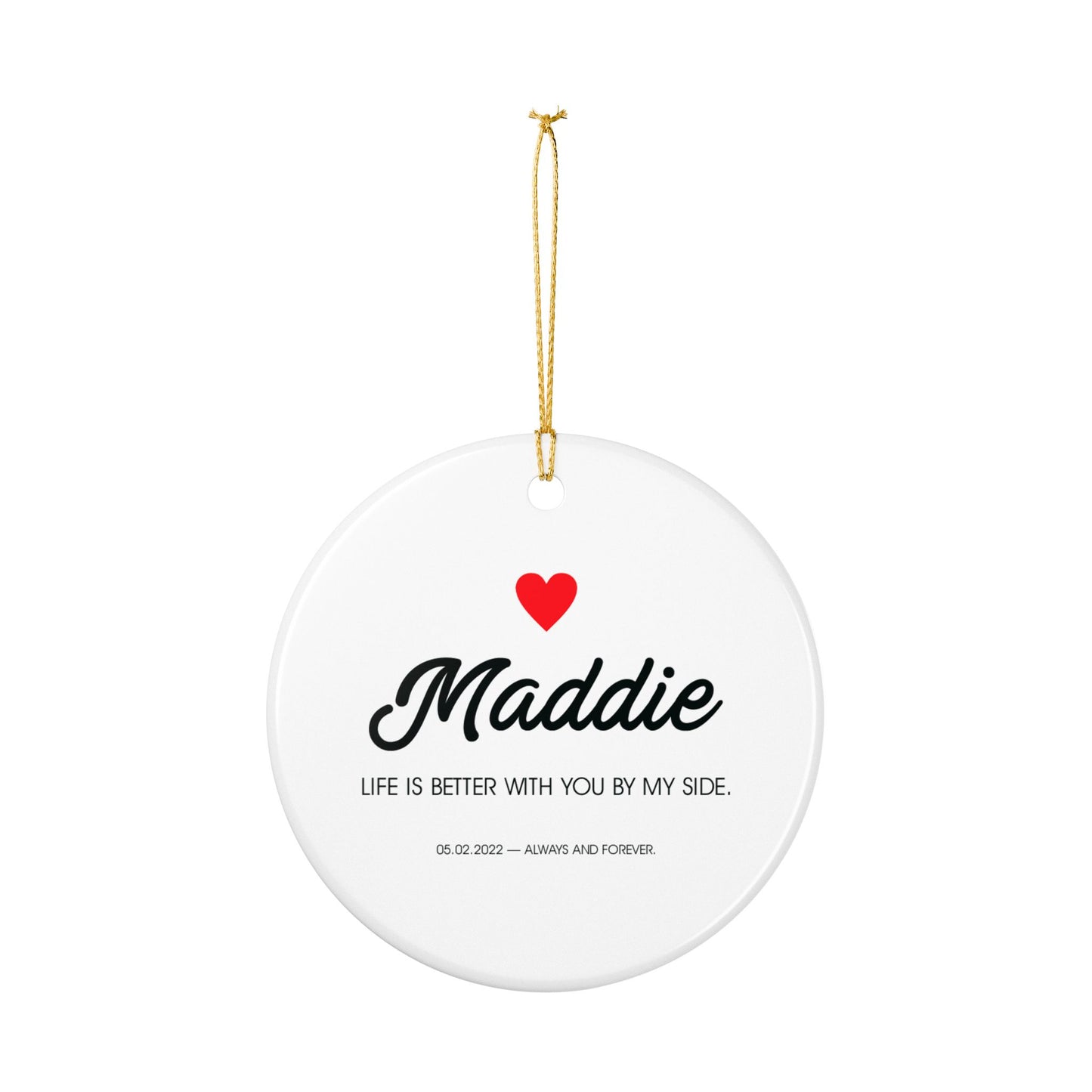 Custom Pet Photo Ornament | Double-Sided Personalized
