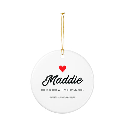 Custom Pet Photo Ornament | Double-Sided Personalized