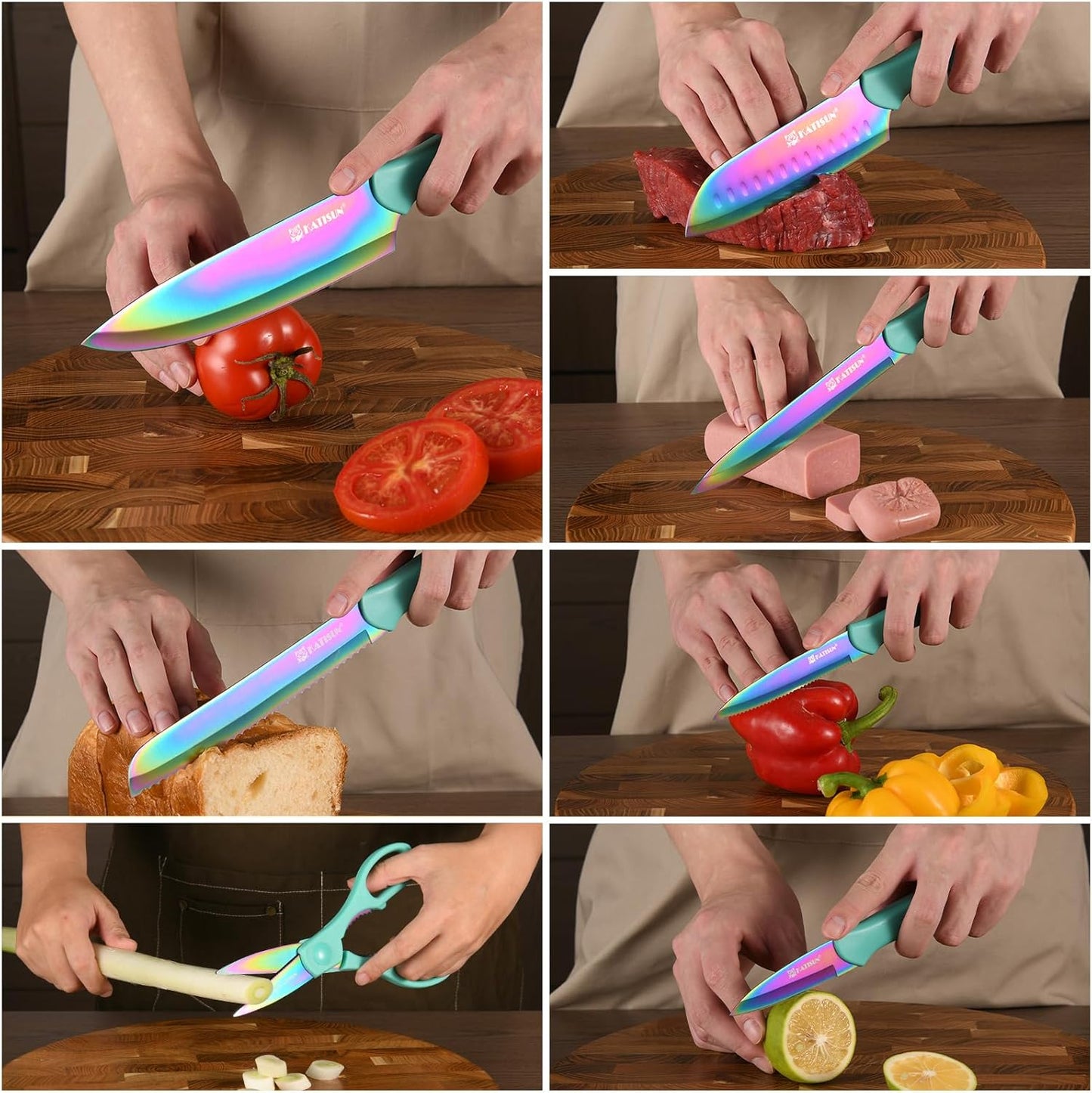 13-Piece Non-Stick Knife Set