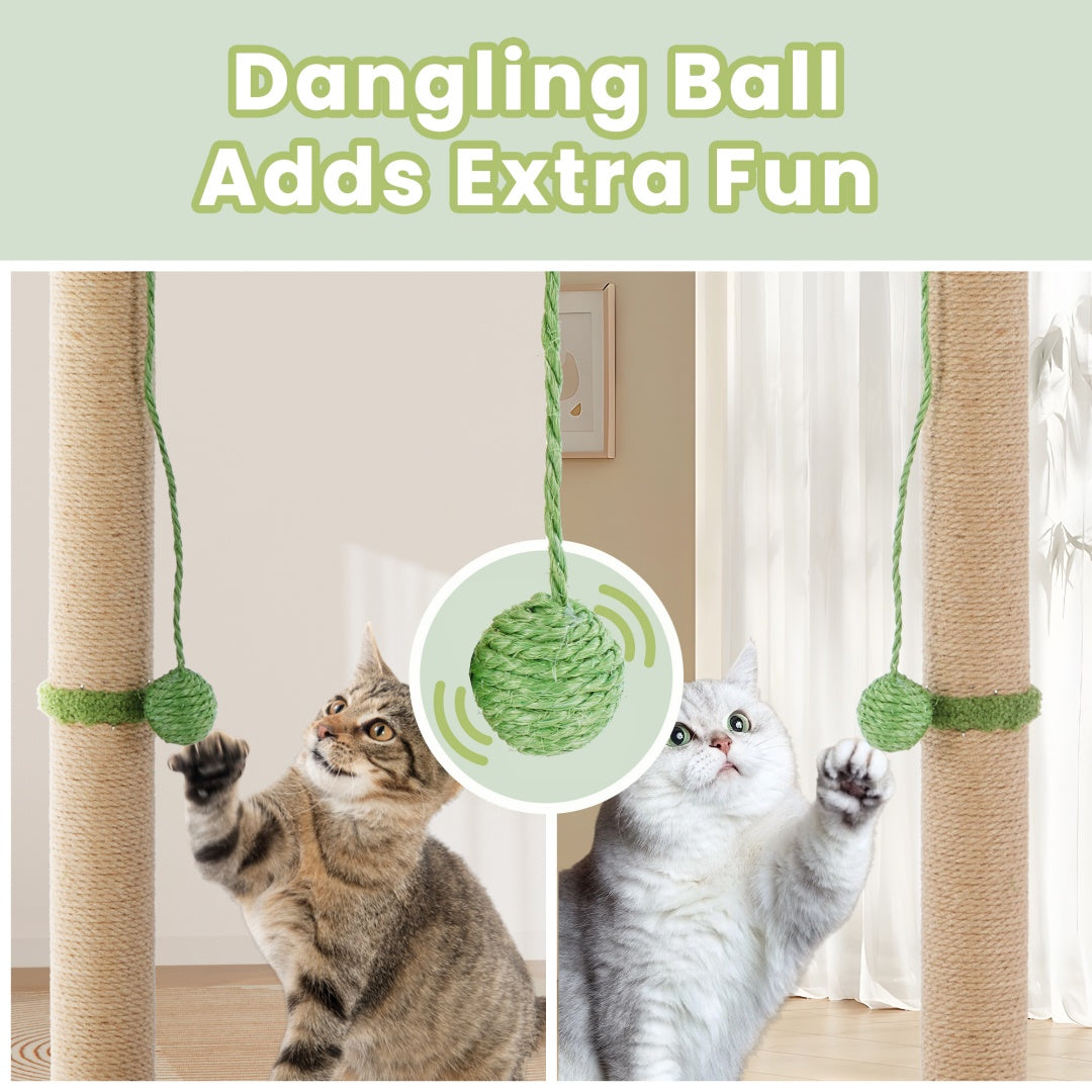 Tall Scratching Post with Dangling Ball