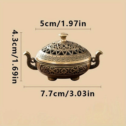 Brass Incense Burner – Metal Holder for Meditation