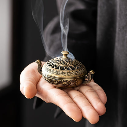 Brass Incense Burner – Metal Holder for Meditation