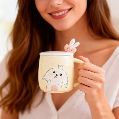 Rabbit Bow Ceramic Mug