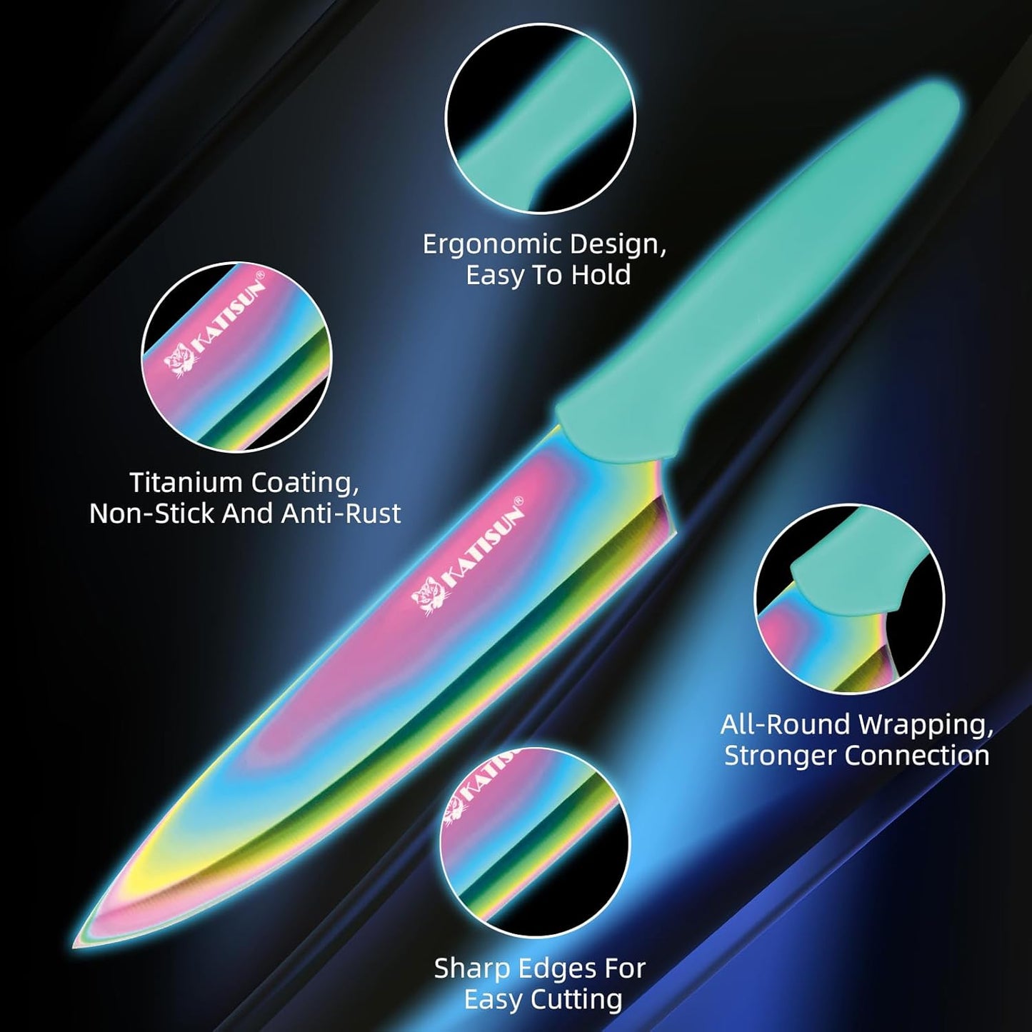 13-Piece Non-Stick Knife Set