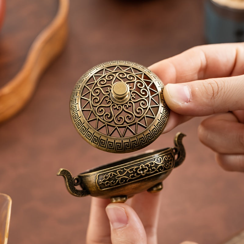 Brass Incense Burner – Metal Holder for Meditation