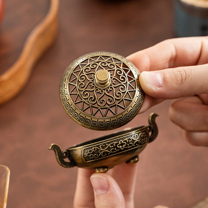 Brass Incense Burner – Metal Holder for Meditation