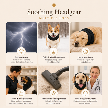 Pet Dog Comforter Headband Scarf