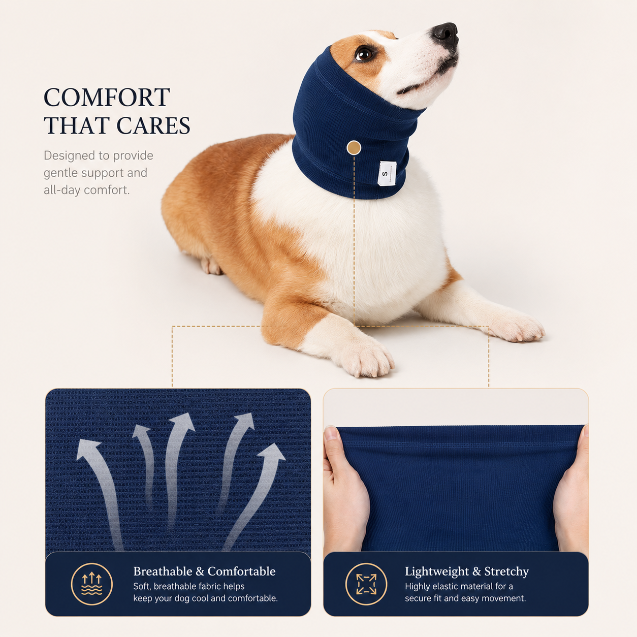 Pet Dog Comforter Headband Scarf