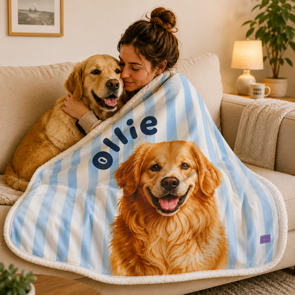 Custom Pet Sherpa Blanket