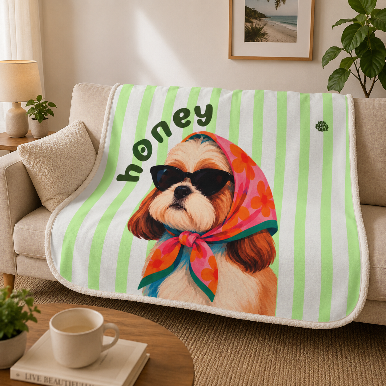 Custom Pet Sherpa Blanket