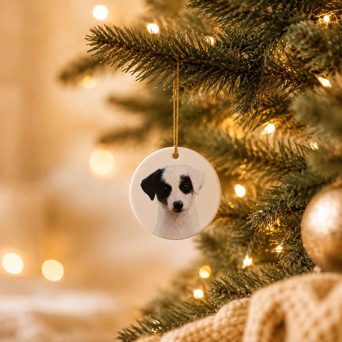 Custom Pet Photo Ornament | Double-Sided Personalized