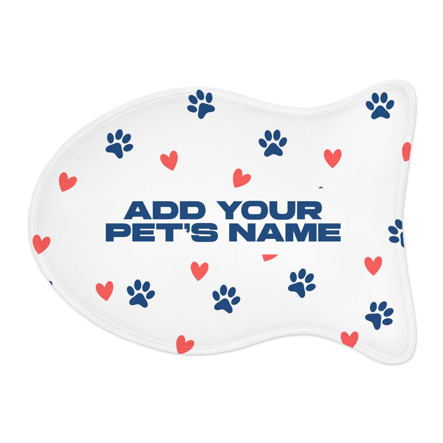 Fish Shape Personalized Feeding Mat (19"x14")