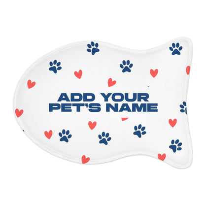 Fish Shape Personalized Feeding Mat (19"x14")