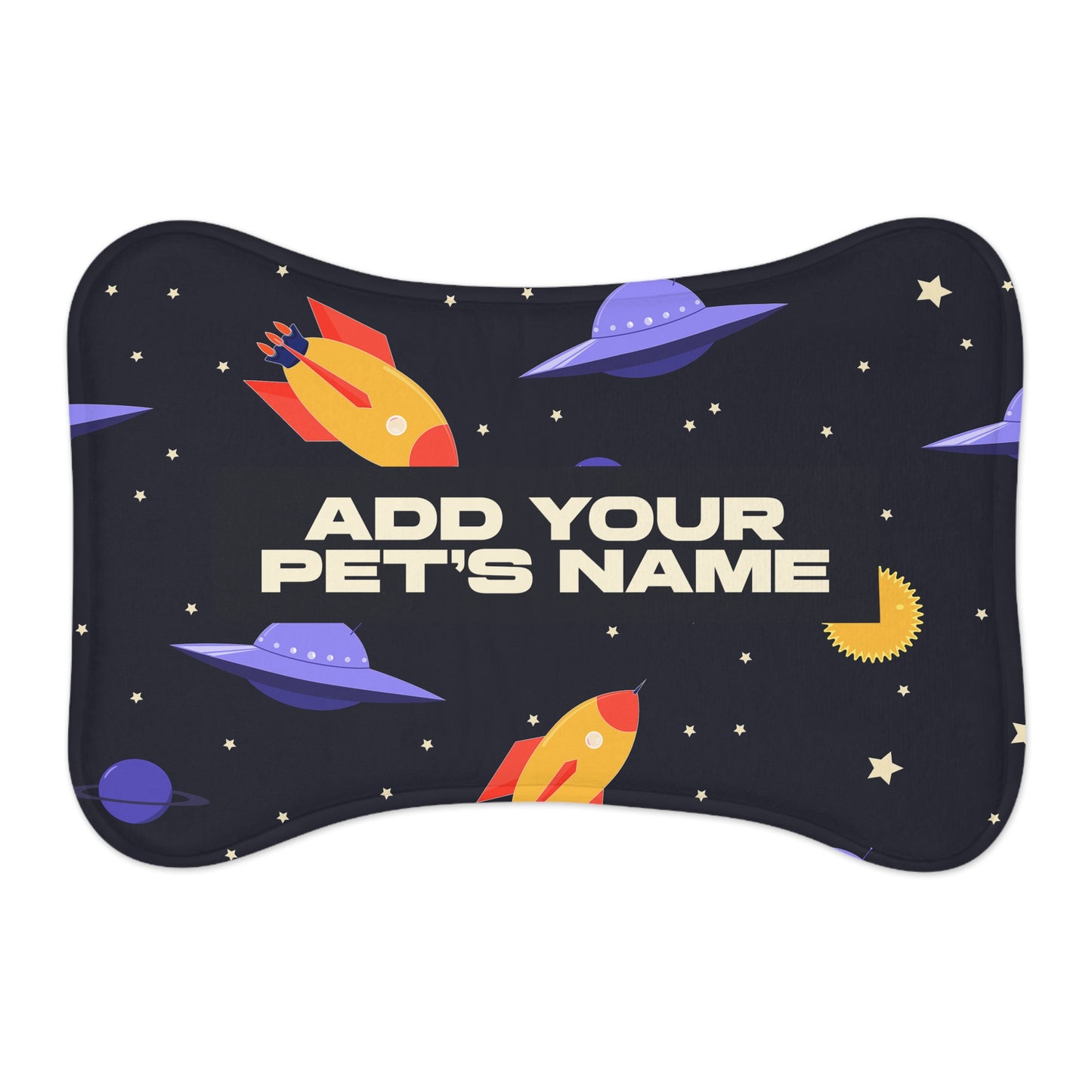 Bone Shape Personalized Feeding Mat (19"x14")
