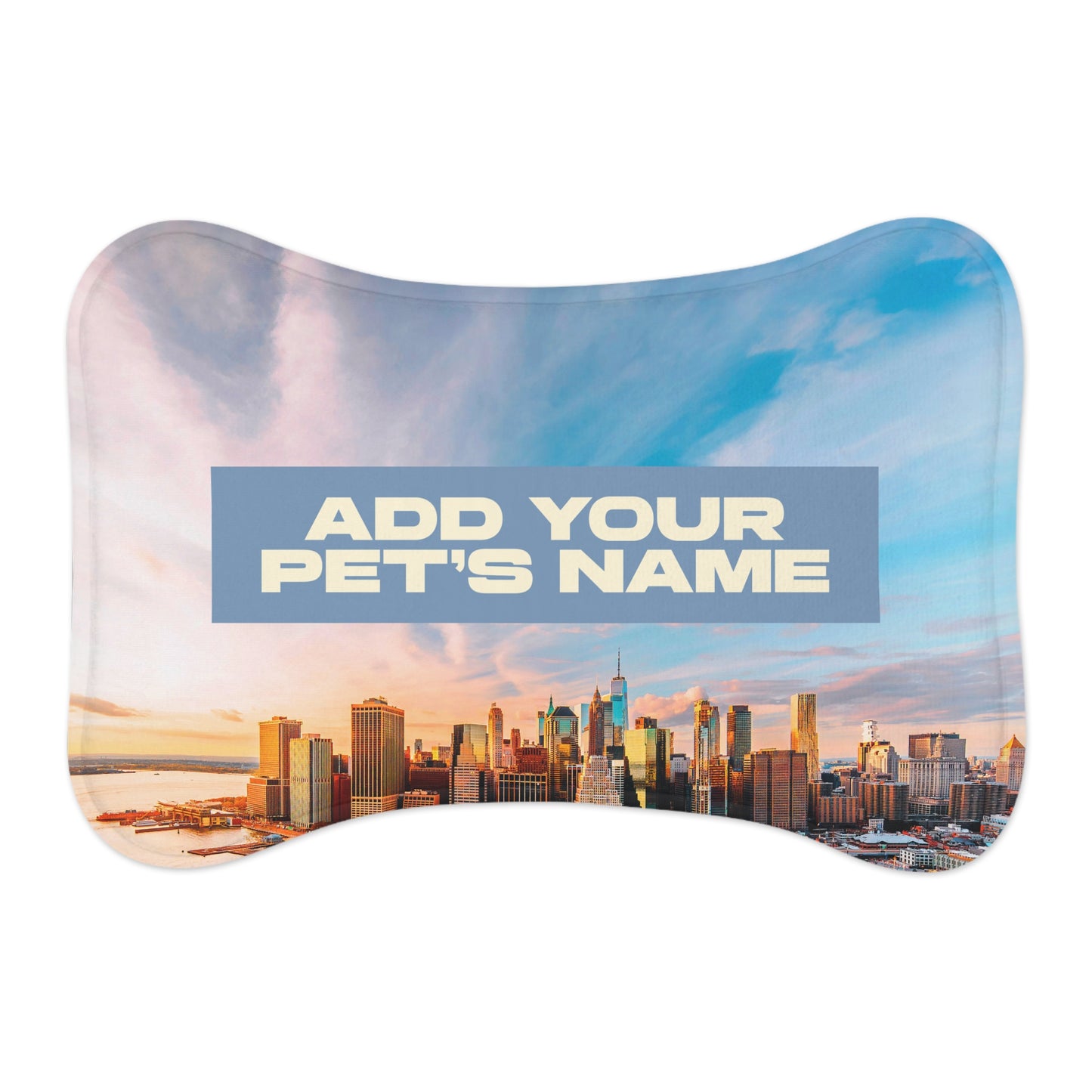Bone Shape Personalized Feeding Mat (19"x14")