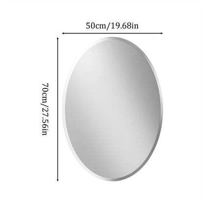 Elliptical Wall Mirror – Silver Beveled Edge
