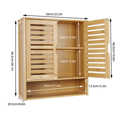 Wall-Mounted Bamboo Cabinet