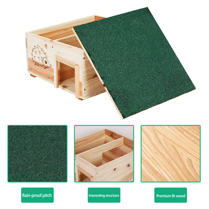 Wooden Hedgehog House – Small Animal Shelter