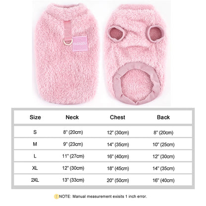Soft Coral Fleece Pet Clothes