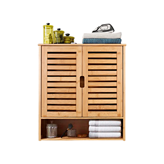 Wall-Mounted Bamboo Cabinet