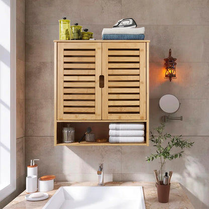 Wall-Mounted Bamboo Cabinet