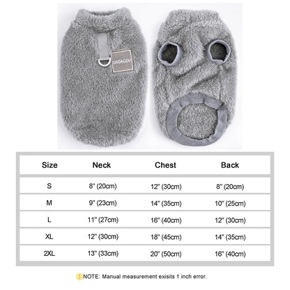 Soft Coral Fleece Pet Clothes