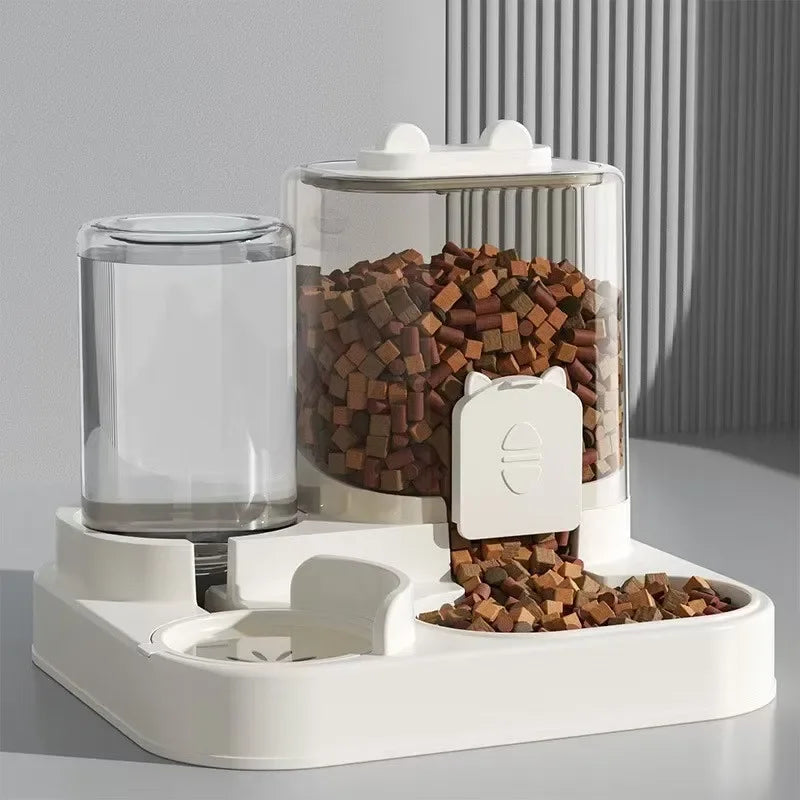 Mechanical Dog & Cat Feeder with Water Fountain