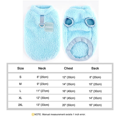 Soft Coral Fleece Pet Clothes