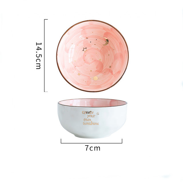 Cute Ceramic Breakfast & Salad Bowl