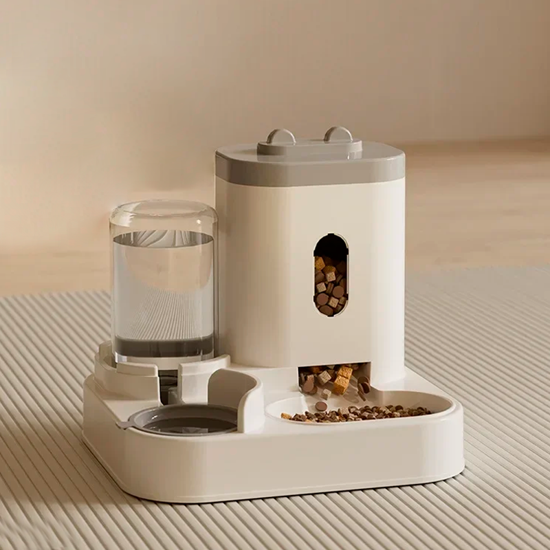 Mechanical Dog & Cat Feeder with Water Fountain