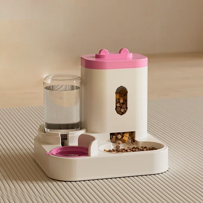 Mechanical Dog & Cat Feeder with Water Fountain