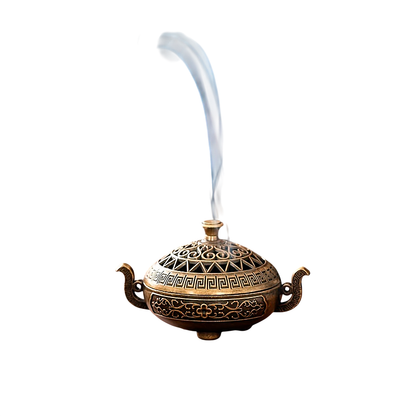 Brass Incense Burner – Metal Holder for Meditation